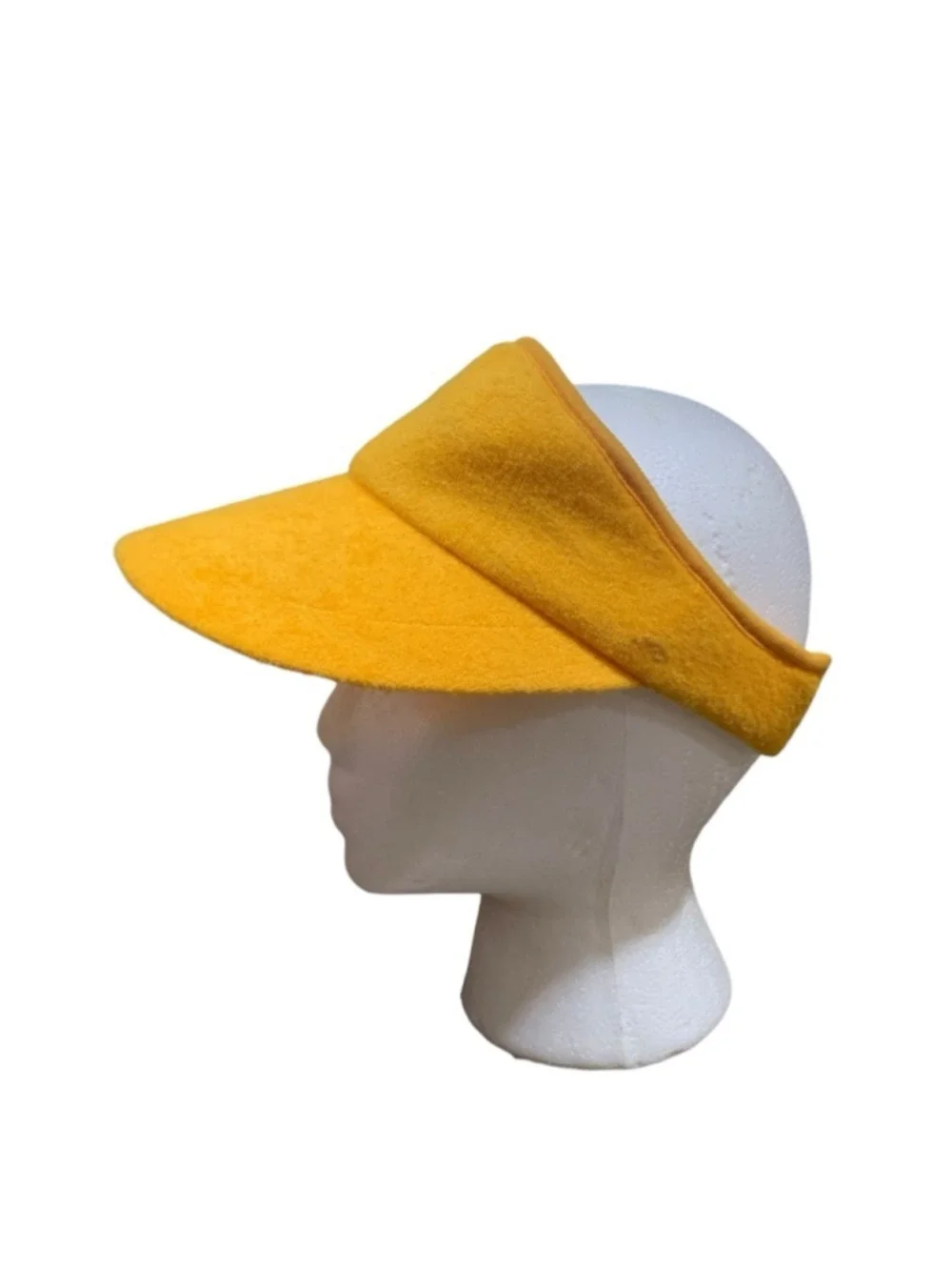 Vntg 70’s Women's Edward Best Yellow Terry Cloth Visor One Size
